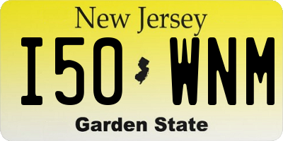 NJ license plate I50WNM