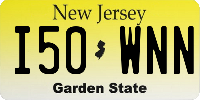 NJ license plate I50WNN