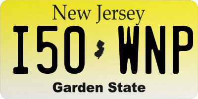 NJ license plate I50WNP