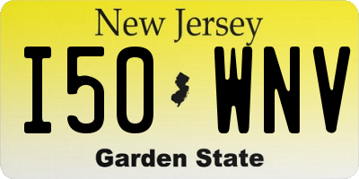 NJ license plate I50WNV