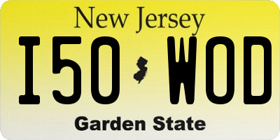 NJ license plate I50WOD