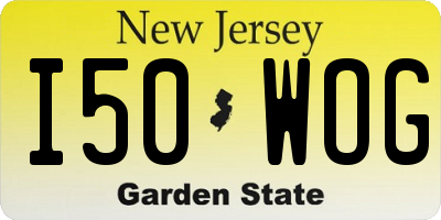 NJ license plate I50WOG