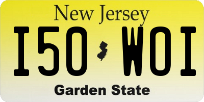 NJ license plate I50WOI