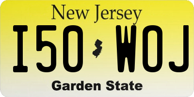 NJ license plate I50WOJ