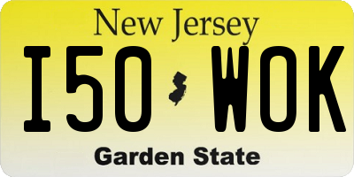 NJ license plate I50WOK