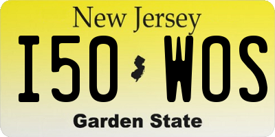 NJ license plate I50WOS