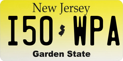 NJ license plate I50WPA