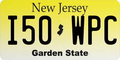 NJ license plate I50WPC
