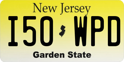 NJ license plate I50WPD