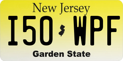 NJ license plate I50WPF