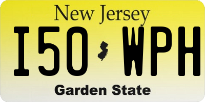 NJ license plate I50WPH