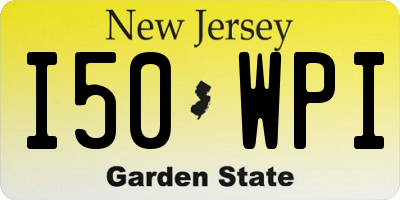 NJ license plate I50WPI