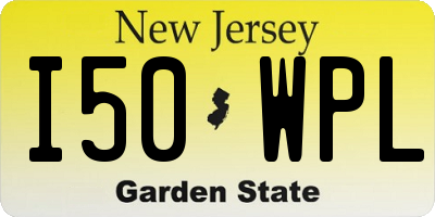 NJ license plate I50WPL
