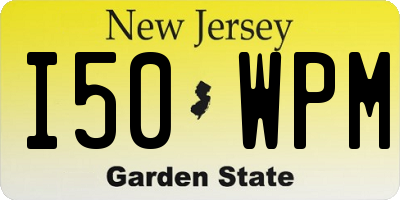 NJ license plate I50WPM