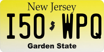 NJ license plate I50WPQ