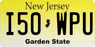 NJ license plate I50WPU