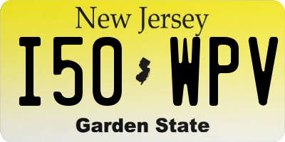 NJ license plate I50WPV