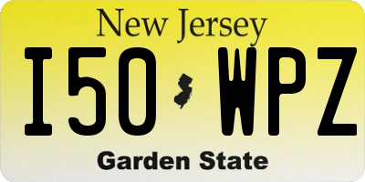 NJ license plate I50WPZ