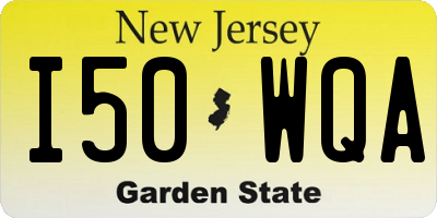NJ license plate I50WQA