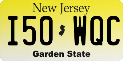 NJ license plate I50WQC