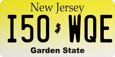 NJ license plate I50WQE