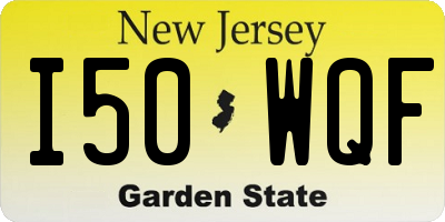 NJ license plate I50WQF