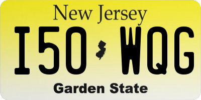 NJ license plate I50WQG