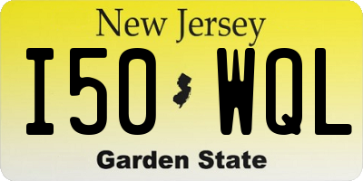 NJ license plate I50WQL