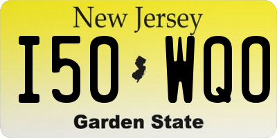 NJ license plate I50WQO