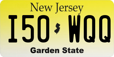 NJ license plate I50WQQ