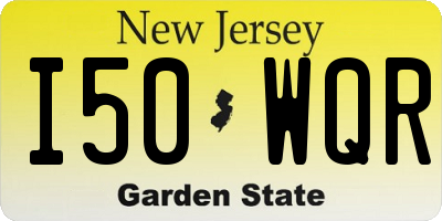 NJ license plate I50WQR