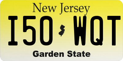 NJ license plate I50WQT