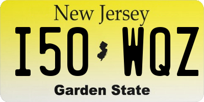 NJ license plate I50WQZ