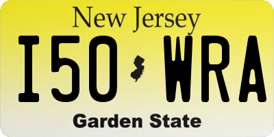 NJ license plate I50WRA
