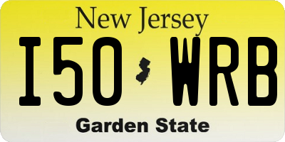 NJ license plate I50WRB