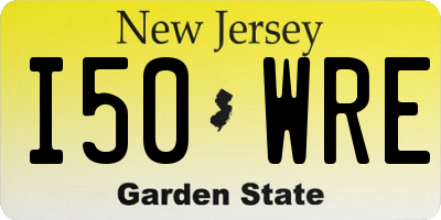 NJ license plate I50WRE