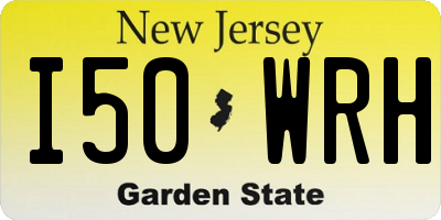 NJ license plate I50WRH