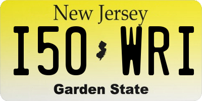 NJ license plate I50WRI