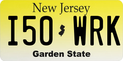 NJ license plate I50WRK