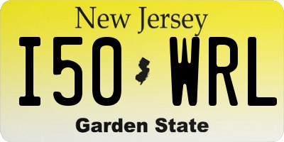 NJ license plate I50WRL