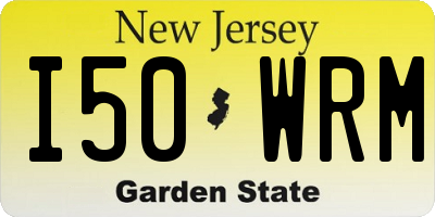 NJ license plate I50WRM