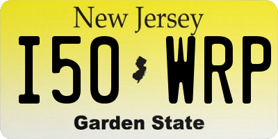 NJ license plate I50WRP
