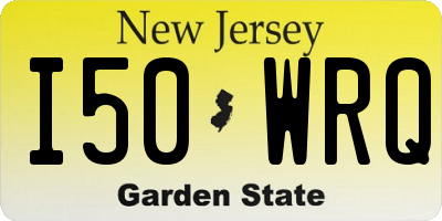 NJ license plate I50WRQ