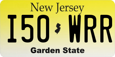NJ license plate I50WRR