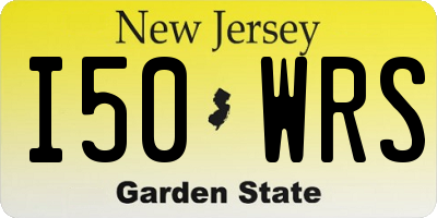 NJ license plate I50WRS