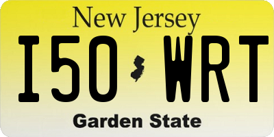 NJ license plate I50WRT