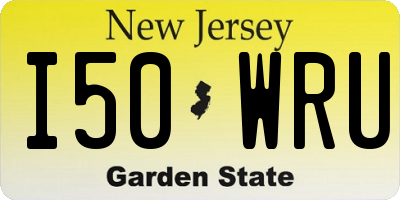 NJ license plate I50WRU