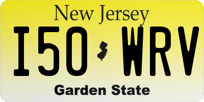 NJ license plate I50WRV