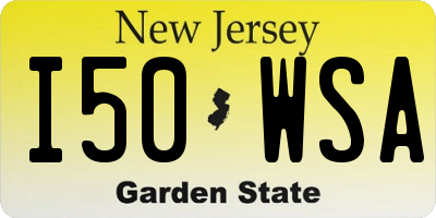 NJ license plate I50WSA