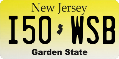 NJ license plate I50WSB